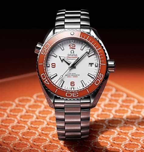 orange bezel omega seamaster|Omega Seamaster planet ocean chronometer.